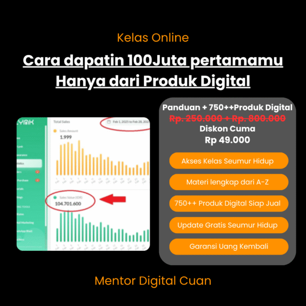 Materi Cuan dari Produk Digital & 750++ Produk Siap Jual & Bonus