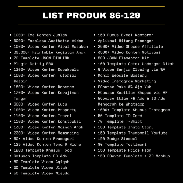 500++ PRODUK DIGITAL TERMURAH SIAP JUAL